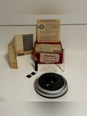 Vintage Esterbrook Dip-Less Fountain Pen Desk Set 444 NOS New In Box